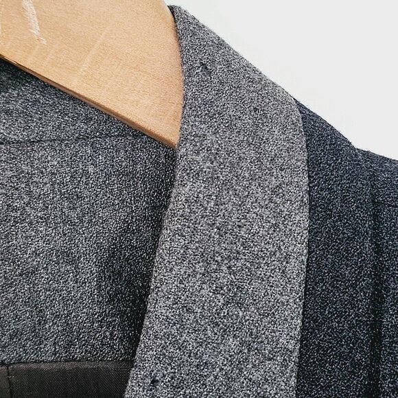 Vintage Kasper A.S.L. Womens Wool Blazer Sz 16 Chain Detail Gray & Black《907》J - Picture 6 of 9